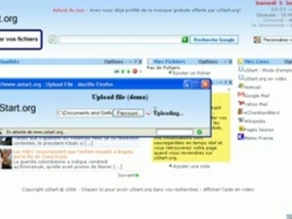 uStart - Sauvegardez vos fichiers sur internet