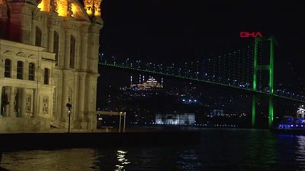 Çamlıca Camii'nde ışık testleri yapıldı