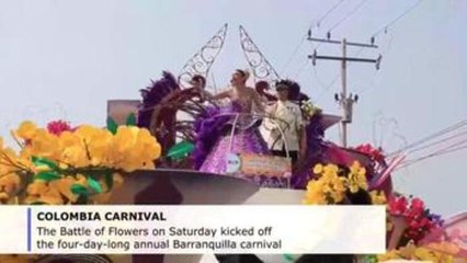 Colombia's Barranquilla Carnival kicks off with Battle of Flowers