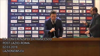 Conferenza Di Francesco post Lazio-Roma