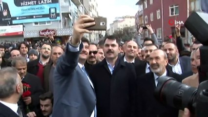 Çevre ve Şehircilik Bakanı Murat Kurum, Kahramankazan AK Parti İlçe Seçim İrtibat Bürosunun açışında konuşuyor