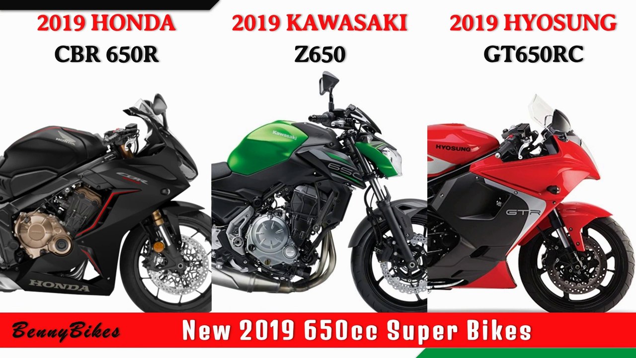 2019 All New Honda CBR 650R VS New 2019 Kawasaki Z650 VS New 2019 Hyosung  GT650RC - video dailymotion