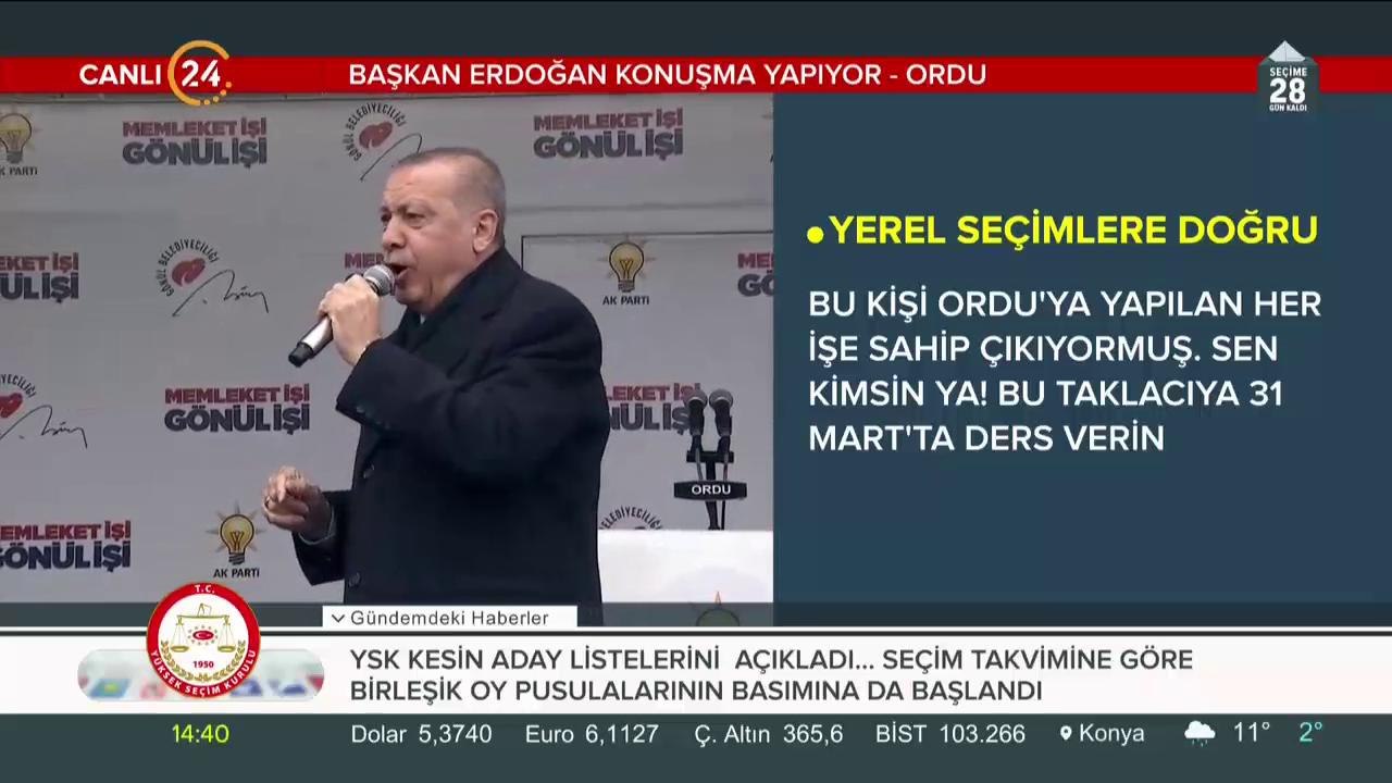 Başkan Ordu'da