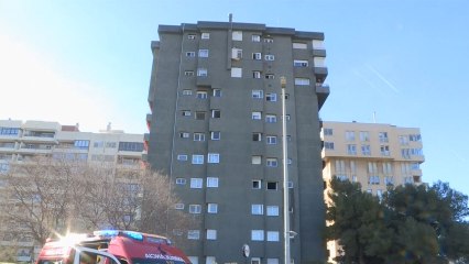 Dos muertos en un incendio en un edificio de once plantas en Barcelona.
