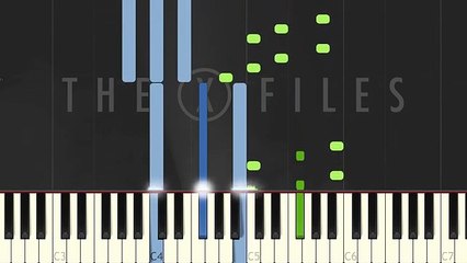 THE X-FILES THEME  -  Piano Tutorial  versión fácil  (Synthesia)