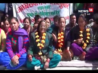 VIDEO: रोड की मांग को लेकर ग्रामीणों का क्रमिक अनशन नौवें दिन भी जारी