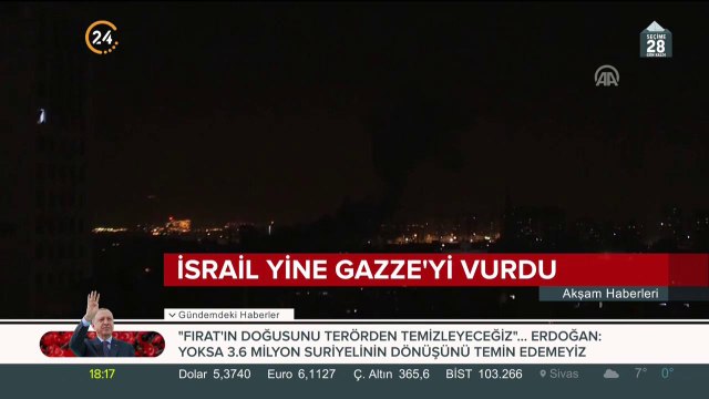 İsrail yine Gazze'yi vurdu