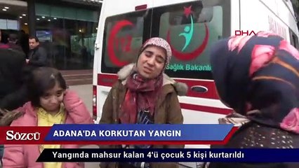 Adana'da korkutan yangın