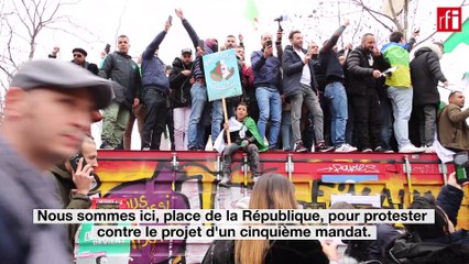 A Paris, la diaspora algérienne manifeste contre un 5e mandat de Bouteflika