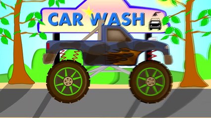 Car Wash Monster Truck | Machine De Lavage De Voiture | Animation