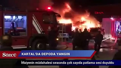 Kartal’da yedek parça deposunda patlama