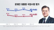 대통령·민주당 지지율 하락...한국당 2주 연속 상승 / YTN