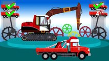 Construction Vehicles For Kids | Excavator Santa Claus | Construction Trucks tales for Children Excavator