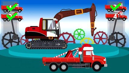 Construction Vehicles For Kids | Excavator Santa Claus | Construction Trucks tales for Children Excavator