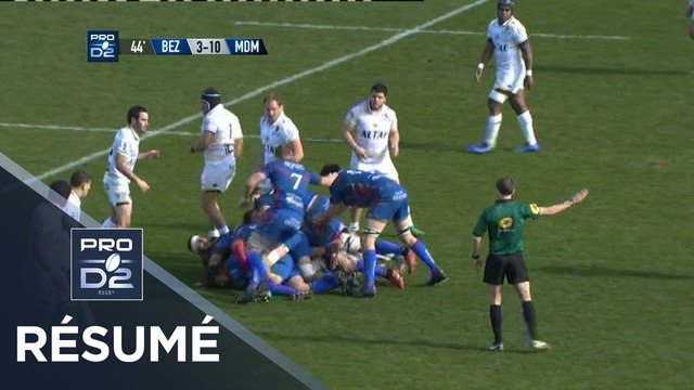 PRO D2 - Résumé Béziers-Mont-de-Marsan: 19-16 - J23- Saison 2018/2019