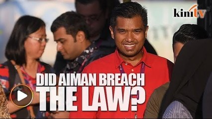Did Aiman breach law with 'vote Harapan' remark?