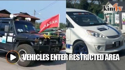 BN cries foul as 'Harapan' vehicles enter restricted area