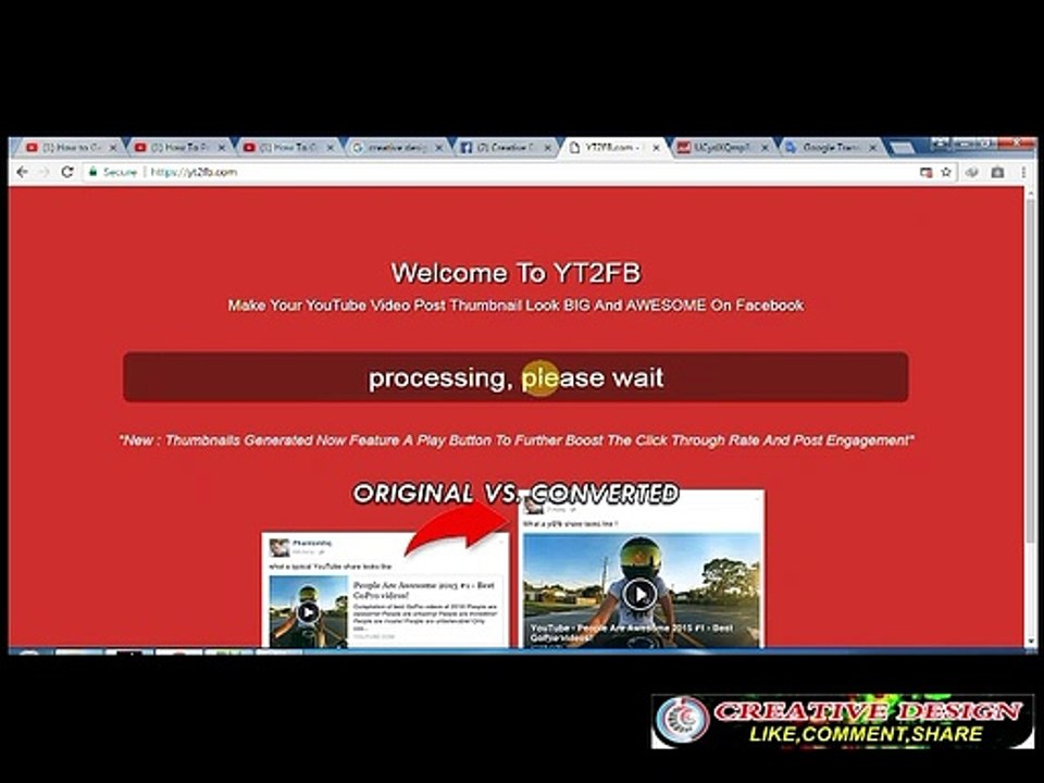 Make Your YouTube Video Post Thumbnail Look BIG And AWESOME On Facebook