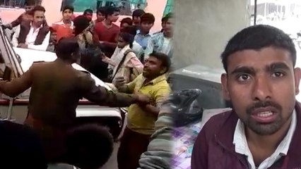 हापुड़: कैमरे में कैद हुई यूपी पुलिस की दबंगई, वीडियो हुआ वायरल