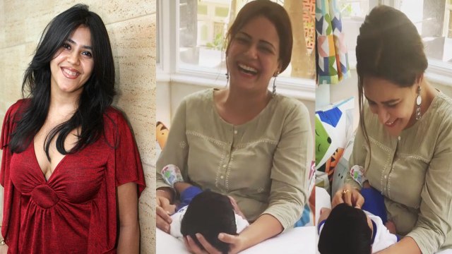 Mona Singh's play time with Ekta Kapoor's son Ravie Kapoor; Watch video | FilmiBeat