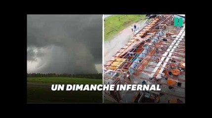 Video herunterladen: Les images de l'Alabama après le passage de la tornade meurtrière