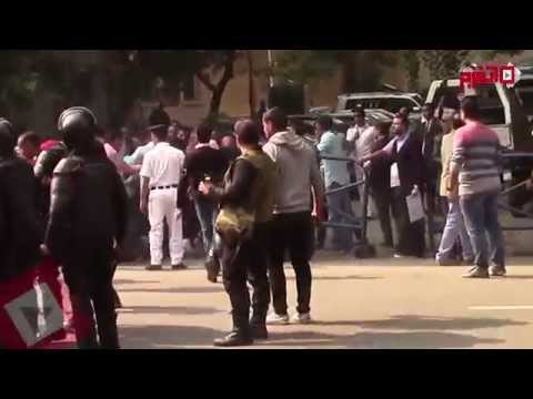 قوات الأمن تفض مظاهرة طلاب التمريض بالقوة أمام مجلس الوزراء