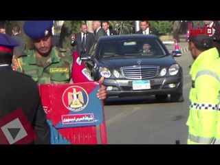 اتفرج| لحظة انطلاق موكب السيسي بعد تصويته في انتخابات البرلمان