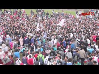 اتفرج| وايت نايتس يطالب بإعدام مرتضى منصور بمسيرته في حديقه الفسطاط