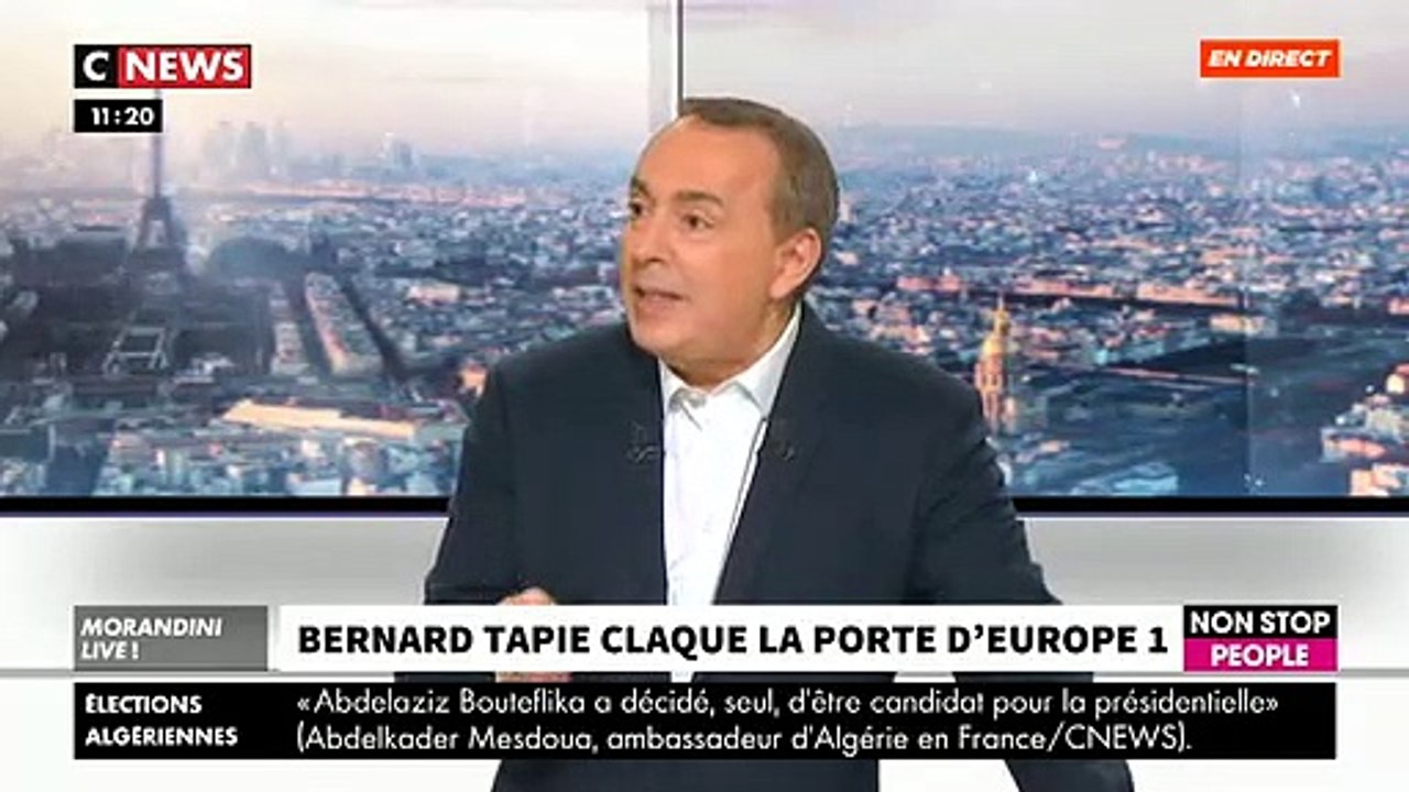 EXCLU - Pierre De Vilno présentateur du 7/9 d'Europe 1, s'explique après le départ de Bernard Tapie ce matin en direct pendant une interview - VIDEO