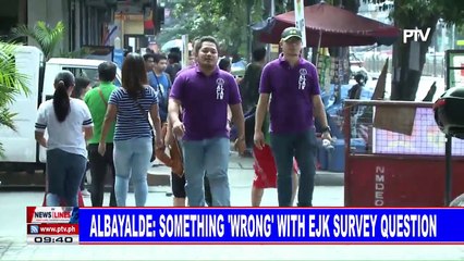 Albayalde: Something 'wrong' with EJK survey question