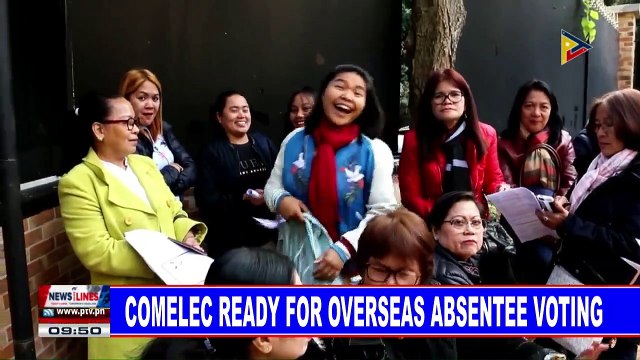 Comelec ready for Overseas Absentee Voting