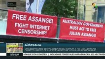 Australia: Manifestantes se congregan en apoyo a Julian Assange