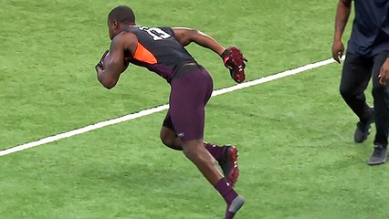 Rashad Fenton unfazed after running out of his cleat in combine drill