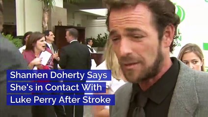 Shannen Doherty Says She's in Contact With Luke Perry After Stroke