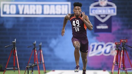 Saquan Hampton runs an official 4.48 40-yard dash at 2019 combine