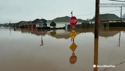 People forced out of their homes due to flash flooding