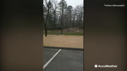 Flash flooding turns this park into a river