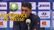 Conférence de presse Havre AC - FC Metz (2-2) : Oswald TANCHOT (HAC) - Frédéric  ANTONETTI (FCM) - 2018/2019