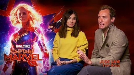 Captain Marvel - Exclusive Interview With Jude Law & Gemma Chan