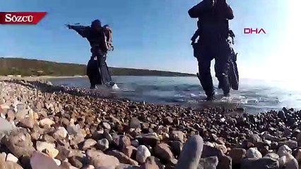 Mavi Vatan 2019 tatbikatında Amfibi harekatı başladı