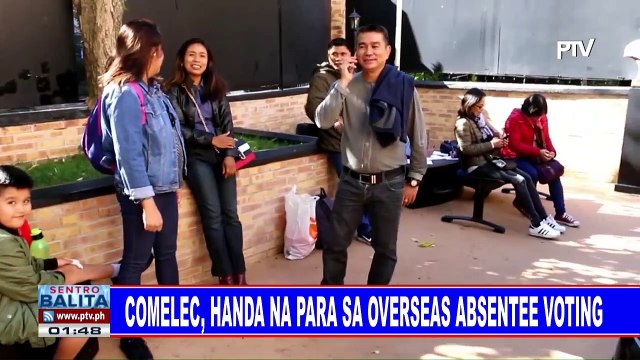 Comelec, handa na para sa Overseas Absentee Voting