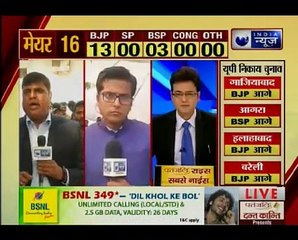 UP नगर निकाय चुनाव 2017 के नतीजों में मेयर की 12 सीटों पर बीजेपी उम्मीदवार आगे (1)