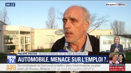 Plan social de Ford: pour Philippe Poutou, "on est virés comme des malpropres"