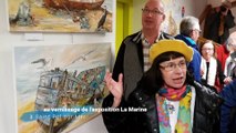 Au vernissage de l'exposition La Marine à Saint Pol sur Mer