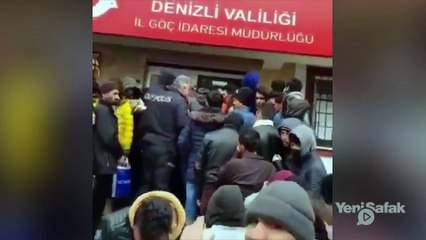 Polisten göçmenlere tepki çeken müdahale