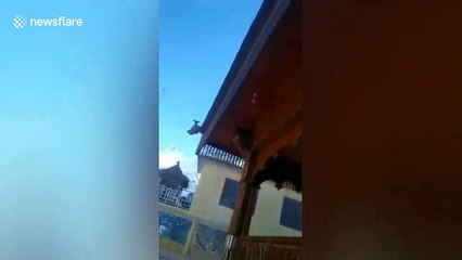 Residents flee in panic as snow avalanche hits village in northern India