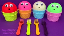 4 Colors Play Doh Ice Cream Cups PJ Masks Chupa Chups LOL HairGoals Shopkins Yowie Surprise Eggs | Awesome Toys