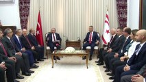TBMM Başkanı Mustafa Şentop, KKTC Meclis Başkanı Uluçay ile bir araya geldi (1) - LEFKOŞA