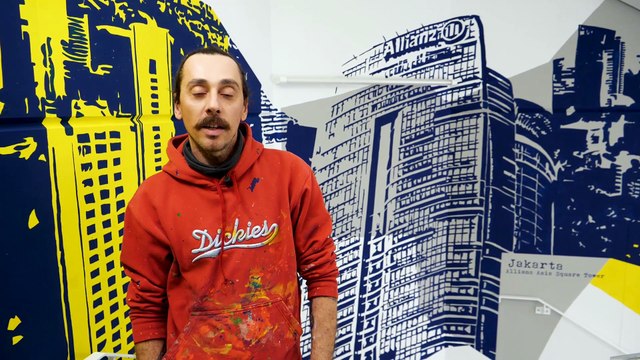Largest Stairwell Mural Allianz - #torre Allianz - Milano 05-03-2019 guinness world of record