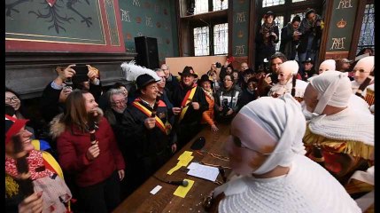 Justine Henin au carnaval de Binche
